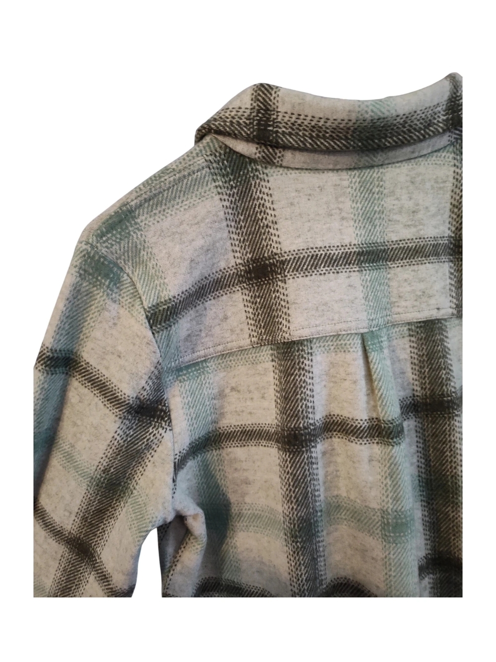 Thread & Supply Plaid Flannel Shacket Green Womens Size Medium - Picture 6 of 10